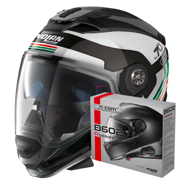 Casque Transformable Nolan N70 2 GT Jetpack 64 + Kit Bluetooth B602R