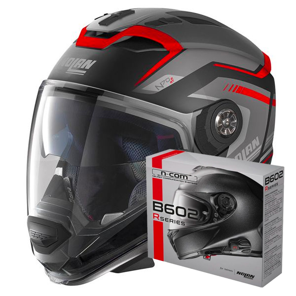 Casque Transformable Nolan N70 2 GT Switchback N-Com 58 + Kit Bluetooth B602R