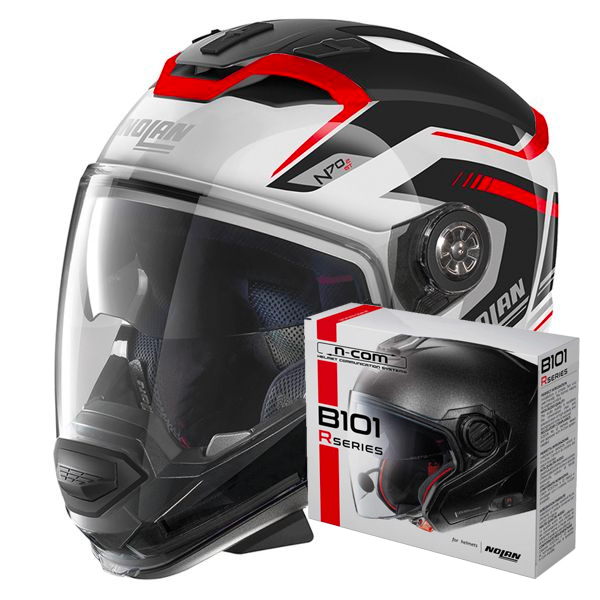 Casque Transformable Nolan N70 2 GT Switchback N-Com 60 + Kit Bluetooth B101R
