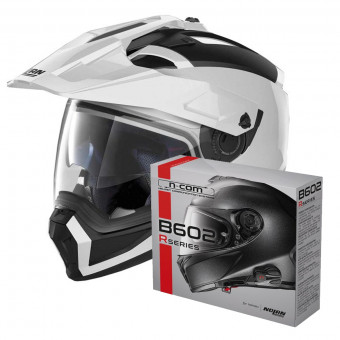 Casque Transformable Nolan N70 2 X Classic N-Com Metal White 5 + Kit Bluetooth B602R