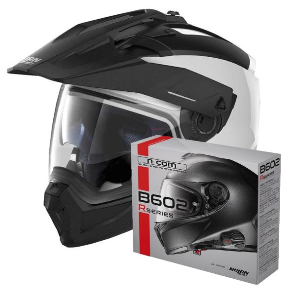Casque Transformable Nolan N70 2 X Special N-Com Pure White 15 + Kit Bluetooth B602R