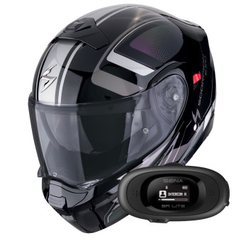 Casque Transformable Scorpion Exo 930 Evo Ardens Black Chameleon + Kit bluetooth 5R Lite