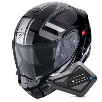 Casque Transformable Scorpion Exo 930 Evo Ardens Black Chameleon + Kit Bluetooth BT Mini