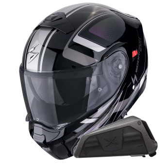 Casque Transformable Scorpion Exo 930 Evo Ardens Black Chameleon + Kit bluetooth Exo-Com Link-1