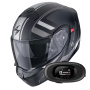 Casque Transformable Scorpion Exo 930 Evo Ardens Matt Black Silver + Kit bluetooth 5R Lite