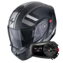 Casque Transformable Scorpion Exo 930 Evo Ardens Matt Black Silver + Kit Bluetooth 5S Solo