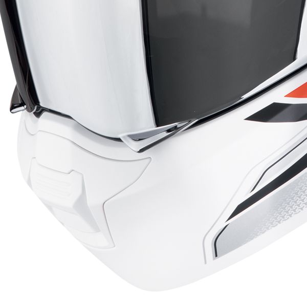 Scorpion Exo 930 Evo Ardens Matt White Black Red + Kit bluetooth 5R Lite