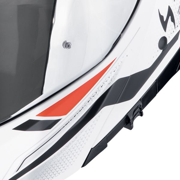 Scorpion Exo 930 Evo Ardens Matt White Black Red + Kit bluetooth 5R Lite