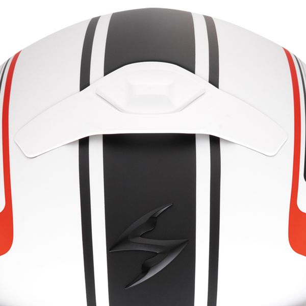 Scorpion Exo 930 Evo Ardens Matt White Black Red + Kit bluetooth 5R Lite