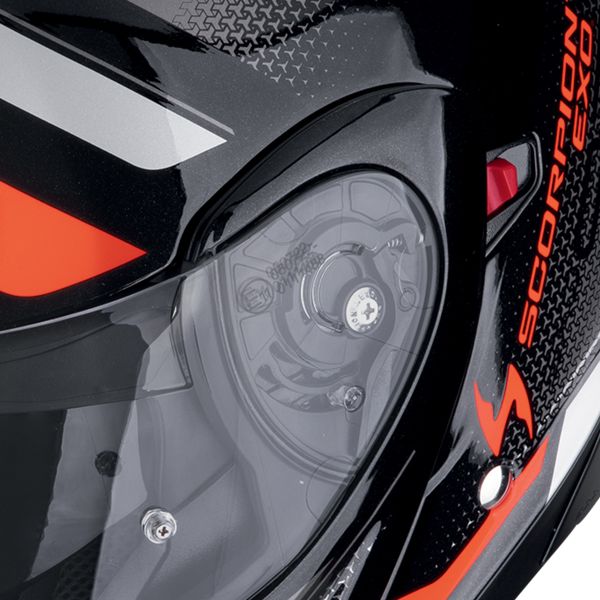 Scorpion Exo 930 Evo Ardens Metal Black Red + Kit bluetooth Exo-Com Link-1C