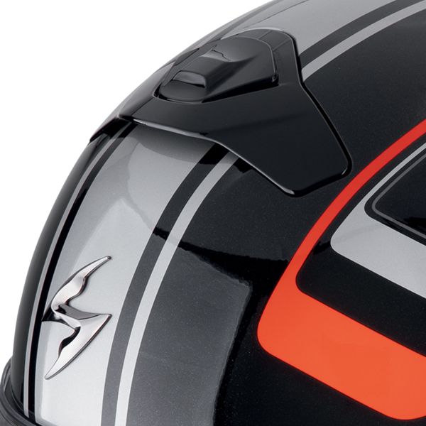 Scorpion Exo 930 Evo Ardens Metal Black Red + Kit bluetooth Exo-Com Link-1C