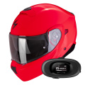 Pack Exo 930 Evo Solid Neon Red + Kit bluetooth 5R Lite