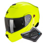 Casque Transformable Scorpion Exo 930 Evo Solid Neon Yellow + Kit Bluetooth BT Mini