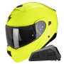 Casque Transformable Scorpion Exo 930 Evo Solid Neon Yellow + Kit bluetooth Exo-Com Link-1