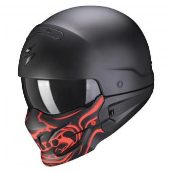 Casque Transformable Scorpion EXO COMBAT Samurai Matt Black Red Casque Transformable Scorpion EXO COMBAT Samurai Matt Black Red