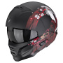 Casque Transformable Scorpion Exo Combat II Demure Matt Black Red
