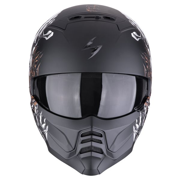 Scorpion Exo Combat II Genesis Matt Black White Gold