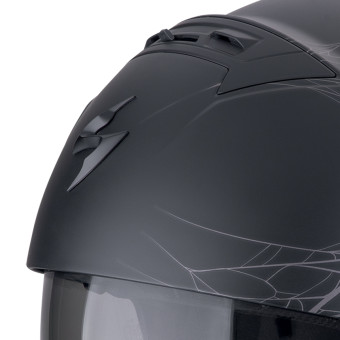Scorpion Exo Combat II Spiderweb Matt Black Silver