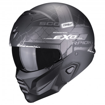 Casque Transformable Scorpion Exo Combat II Xenon Matt Black White Casque Transformable Scorpion Exo Combat II Xenon Matt Black White