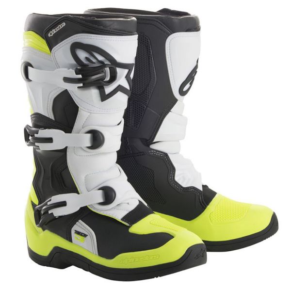 Bottes Cross Alpinestars Tech 3S Kids Black White Yellow Fluo