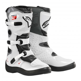 Bottes Cross Alpinestars Tech 3S Kids Black White Bottes Cross Alpinestars Tech 3S Kids Black White