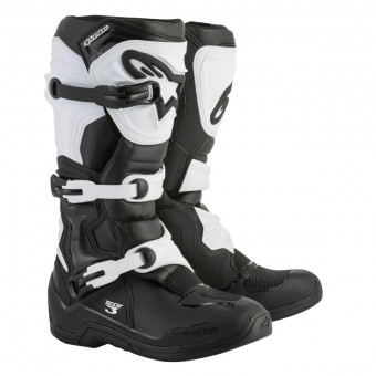 Bottes Cross Alpinestars Stella Tech 3 Black Whte Bottes Cross Alpinestars Stella Tech 3 Black Whte