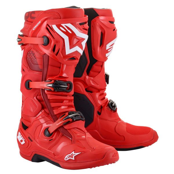 Bottes Cross Alpinestars Tech 10 Red Bottes Cross Alpinestars Tech 10 Red