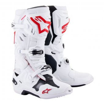 Bottes Cross Alpinestars Tech 10 Supervented White Bright Red