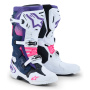 Bottes Cross Alpinestars Tech 10 White Violet Navy Blue Pink Fluo