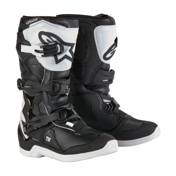 Bottes Cross Alpinestars Tech 3S Youth White Black Bottes Cross Alpinestars Tech 3S Youth White Black