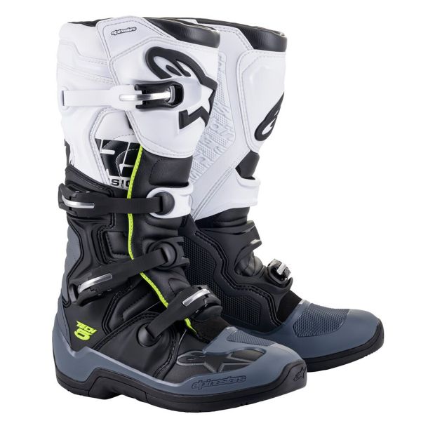 Bottes Cross Alpinestars TECH 5 Black Dark Gray White