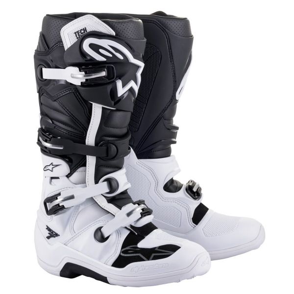 Bottes Cross Alpinestars TECH 7 White Black