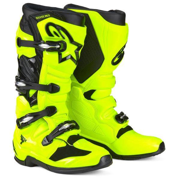 Bottes Cross Alpinestars Tech 7 Yellow Fluo Black Bottes Cross Alpinestars Tech 7 Yellow Fluo Black