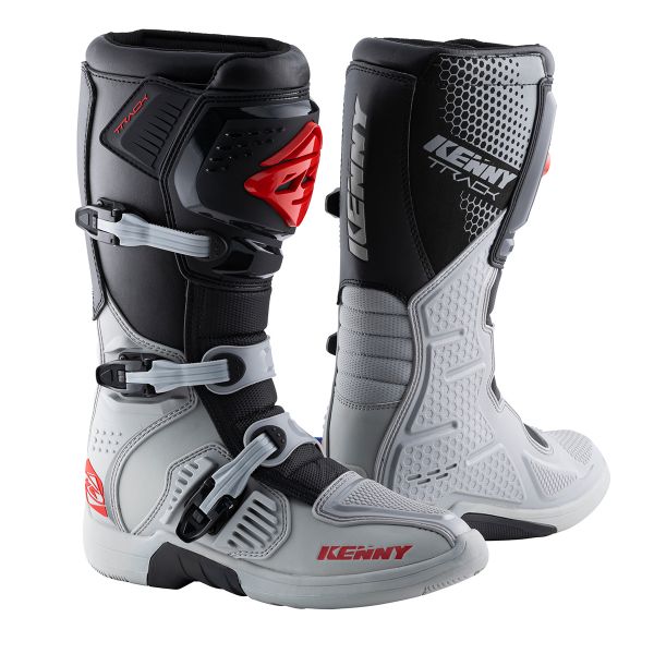 Bottes Cross Kenny Track Grey Red Boots
