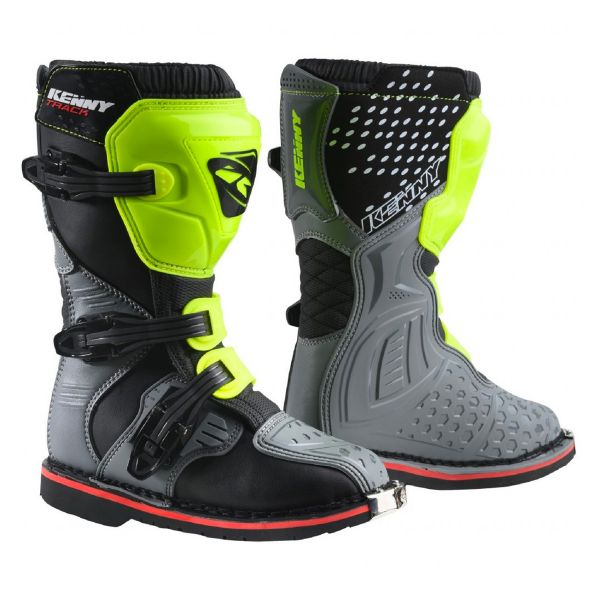 Bottes Cross Kenny Track Junior Grey Neon Yellow Boots Bottes Cross Kenny Track Junior Grey Neon Yellow Boots