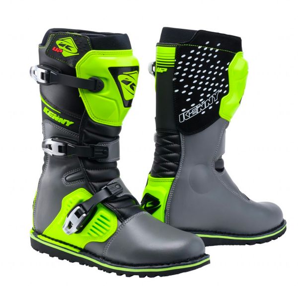 Bottes Cross Kenny Trial Up Black Grey Neon Yellow Boots Bottes Cross Kenny Trial Up Black Grey Neon Yellow Boots