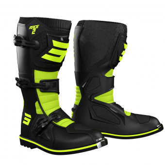Bottes Cross SHOT Race 2 Black Neon Yellow