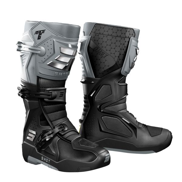 Bottes Cross SHOT Race 6 Black Grey Chrome