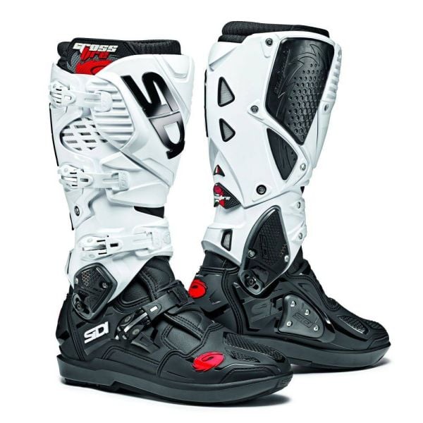 Bottes Cross SIDI Crossfire 3 SRS Noir Blanc Bottes Cross SIDI Crossfire 3 SRS Noir Blanc