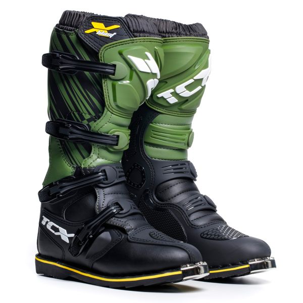 Bottes Cross TCX X-Blast Black Green Yellow