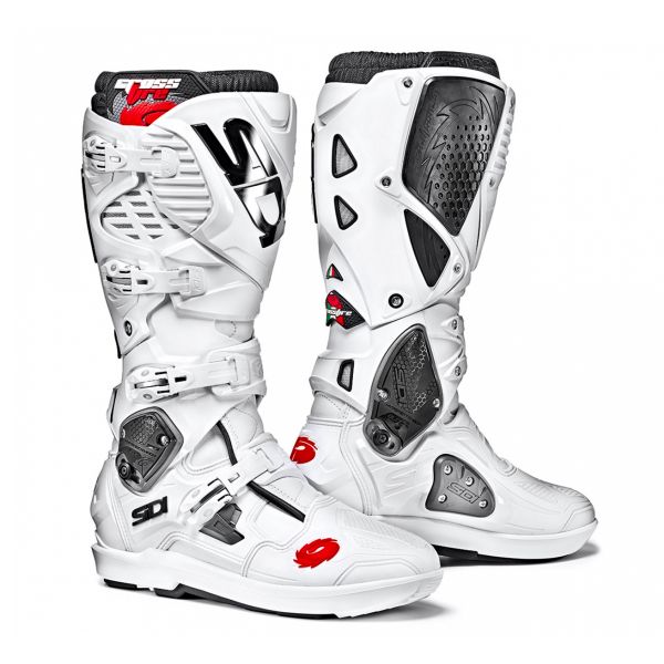 Bottes Cross SIDI Crossfire 3 SRS White Bottes Cross SIDI Crossfire 3 SRS White