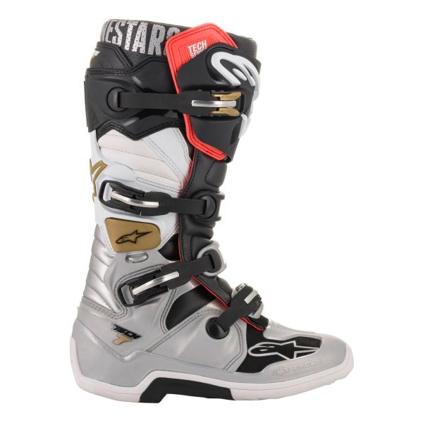 Alpinestars Tech 7 Black Silver White Gold