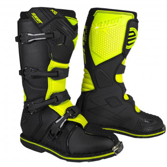 Bottes Cross SHOT X10 2.0 Black Neon Yellow Bottes Cross SHOT X10 2.0 Black Neon Yellow