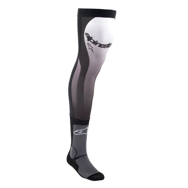 Chaussettes Cross Alpinestars Knee Brace Socks Black White Chaussettes Cross Alpinestars Knee Brace Socks Black White