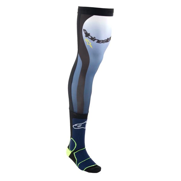 Chaussettes Cross Alpinestars Knee Brace Socks Night Navy Yellow Fluo Chaussettes Cross Alpinestars Knee Brace Socks Night Navy Yellow Fluo