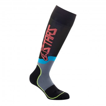 Chaussettes Cross Alpinestars Mx Plus-2 Socks Black Yellow Fluo Coral Chaussettes Cross Alpinestars Mx Plus-2 Socks Black Yellow Fluo Coral