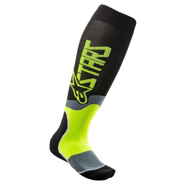 Chaussettes Cross Alpinestars Mx Plus-2 Socks Black Yellow Fluo Enfant Chaussettes Cross Alpinestars Mx Plus-2 Socks Black Yellow Fluo Enfant