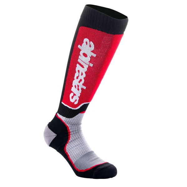 Chaussettes Cross Alpinestars MX Plus Socks Black Grey Red Chaussettes Cross Alpinestars MX Plus Socks Black Grey Red