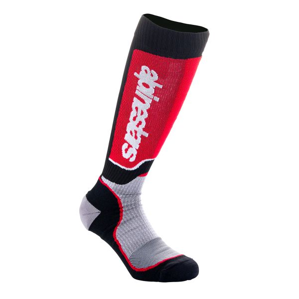 Chaussettes Cross Alpinestars Youth MX Plus Black Grey Red Chaussettes Cross Alpinestars Youth MX Plus Black Grey Red
