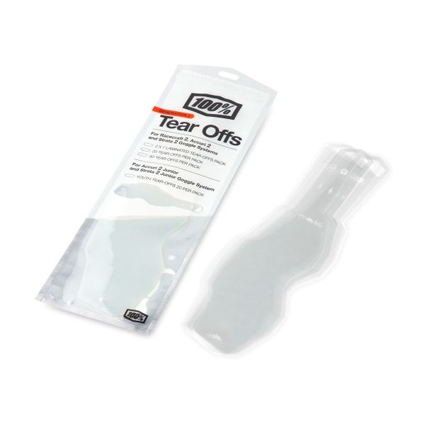 Ecran Masque Cross 100% Tear Offs Jetables Racecraft 2 - Accuri 2 - Strata 2 Par 20 Ecran Masque Cross 100% Tear Offs Jetables Racecraft 2 - Accuri 2 - Strata 2 Par 20
